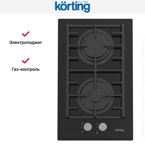 Газовая стеклянная варочная панель Korting HGG 3825 CN