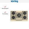Газовая стеклянная варочная панель Korting HGG 9835 CTB