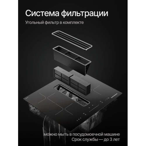 Индукционная варочная панель с вытяжкой Kuppersberg IHI 690