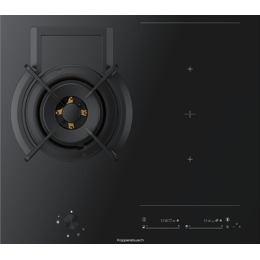Газовая варочная панель с индукцией Kuppersbusch KIG 6850.0 SR-E5 Black Velvet