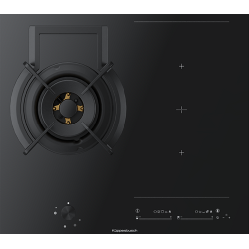 Газовая варочная панель с индукцией Kuppersbusch KIG 6850.0 SR-E5 Black Velvet купить в Москве и Санкт-Петербурге