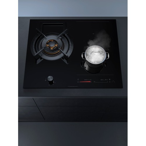 Газовая варочная панель с индукцией Kuppersbusch KIG 6850.0 SR-E5 Black Velvet купить в Москве и Санкт-Петербурге