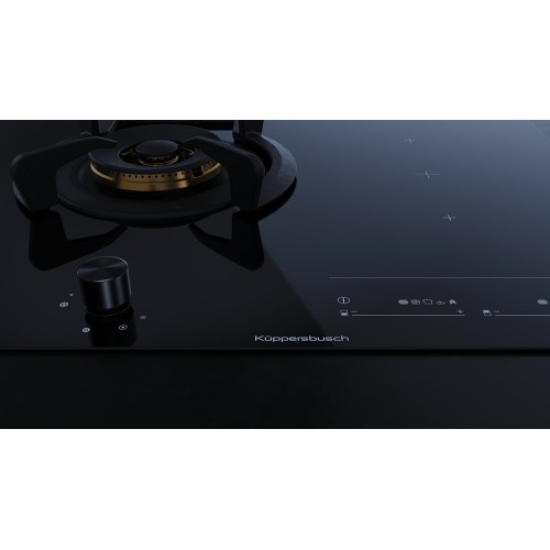 Газовая варочная панель с индукцией Kuppersbusch KIG 6850.0 SR-E5 Black Velvet купить в Москве и Санкт-Петербурге
