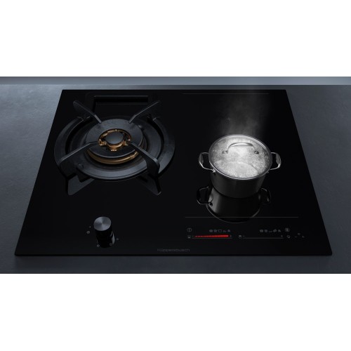 Газовая варочная панель с индукцией Kuppersbusch KIG 6850.0 SR-E5 Black Velvet купить в Москве и Санкт-Петербурге