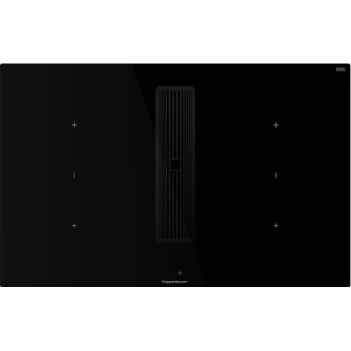 Индукционная варочная панель с вытяжкой Kuppersbusch KMI 8350.0 SR Black Chrome