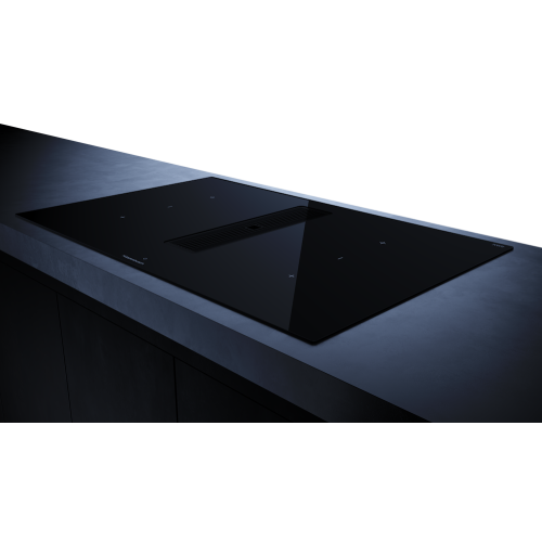 Индукционная варочная панель с вытяжкой Kuppersbusch KMI 8350.0 SR Black Chrome