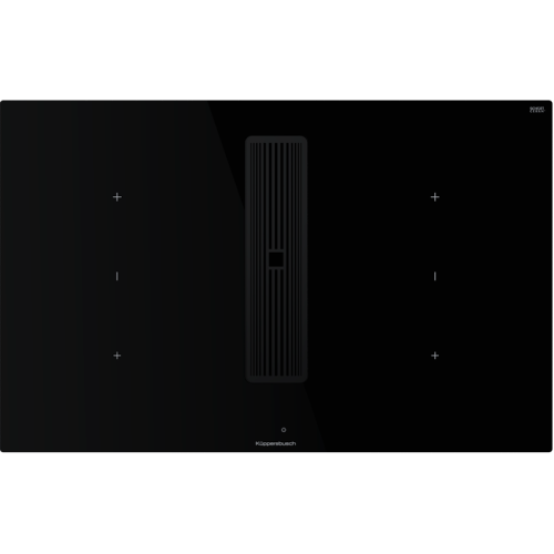 Индукционная варочная панель с вытяжкой Kuppersbusch KMI 8350.0 SR Black Velvet