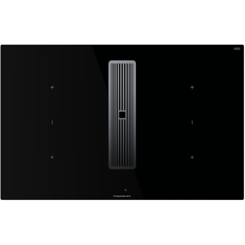 Индукционная варочная панель с вытяжкой Kuppersbusch KMI 8350.0 SR Silver Chrome