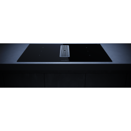 Индукционная варочная панель с вытяжкой Kuppersbusch KMI 8350.0 SR Silver Chrome