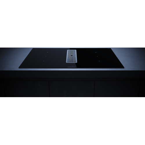 Индукционная варочная панель с вытяжкой Kuppersbusch KMI 8350.0 SR Silver Chrome