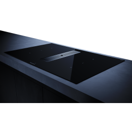 Индукционная варочная панель с вытяжкой Kuppersbusch KMI 8350.0 SR Silver Chrome