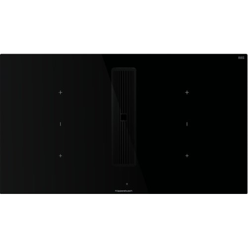 Индукционная варочная панель с вытяжкой Kuppersbusch KMI 9350.0 SR Black Chrome