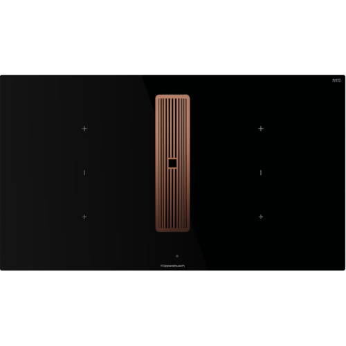 Индукционная варочная панель с вытяжкой Kuppersbusch KMI 9350.0 SR Copper