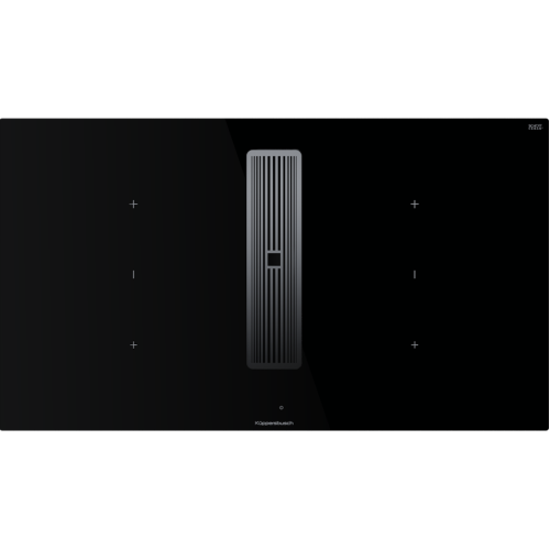 Индукционная варочная панель с вытяжкой Kuppersbusch KMI 9350.0 SR Silver Chrome