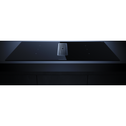 Индукционная варочная панель с вытяжкой Kuppersbusch KMI 9350.0 SR Silver Chrome