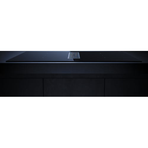 Индукционная варочная панель с вытяжкой Kuppersbusch KMI 9350.0 SR Silver Chrome