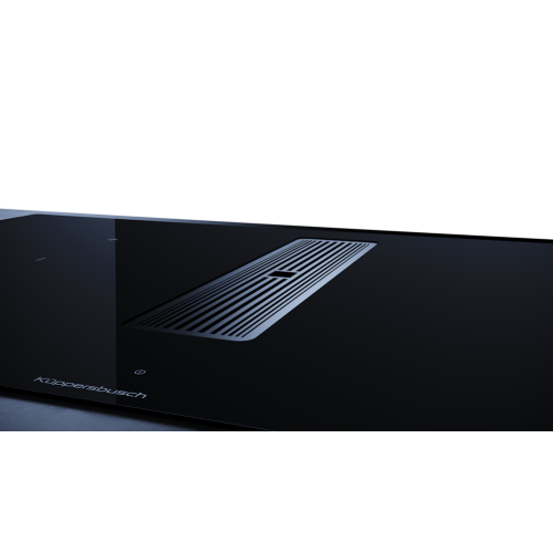 Индукционная варочная панель с вытяжкой Kuppersbusch KMI 9350.0 SR Silver Chrome