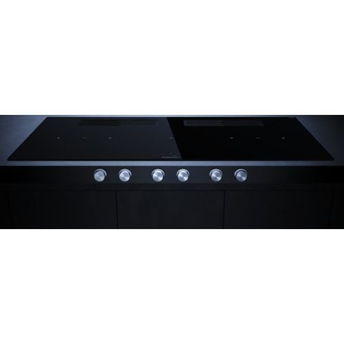 Индукционная варочная поверхность с вытяжкой Kuppersbusch KMI 12850.0 SR-E Black Chrome