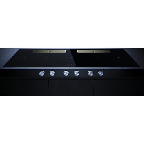 Индукционная варочная поверхность с вытяжкой Kuppersbusch KMI 12850.0 SR-E Gold