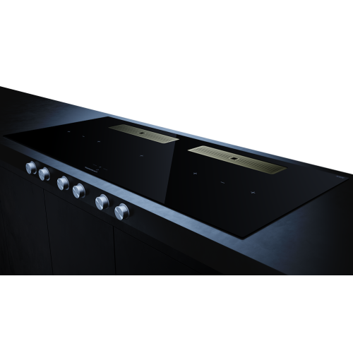 Индукционная варочная поверхность с вытяжкой Kuppersbusch KMI 12850.0 SR-E Gold