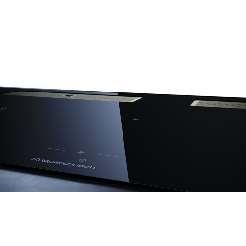 Индукционная варочная поверхность с вытяжкой Kuppersbusch KMI 12850.0 SR-E Gold