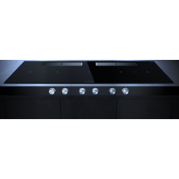 Индукционная варочная поверхность с вытяжкой Kuppersbusch KMI 12850.0 SR-E Silver Chrome