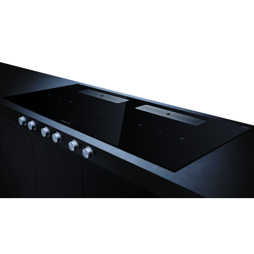 Индукционная варочная поверхность с вытяжкой Kuppersbusch KMI 12850.0 SR-E Silver Chrome