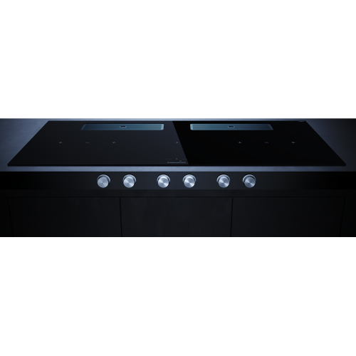 Индукционная варочная поверхность с вытяжкой Kuppersbusch KMI 12850.0 SR-E Stainless steel