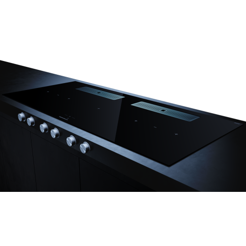 Индукционная варочная поверхность с вытяжкой Kuppersbusch KMI 12850.0 SR-E Stainless steel