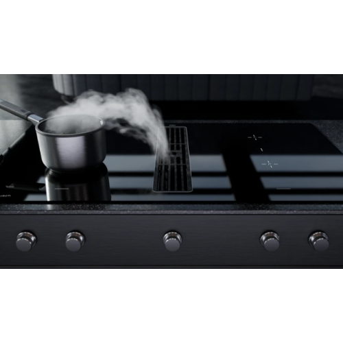 Индукционная варочная поверхность с вытяжкой Kuppersbusch KMI 12850.0 SR-S Black Chrome