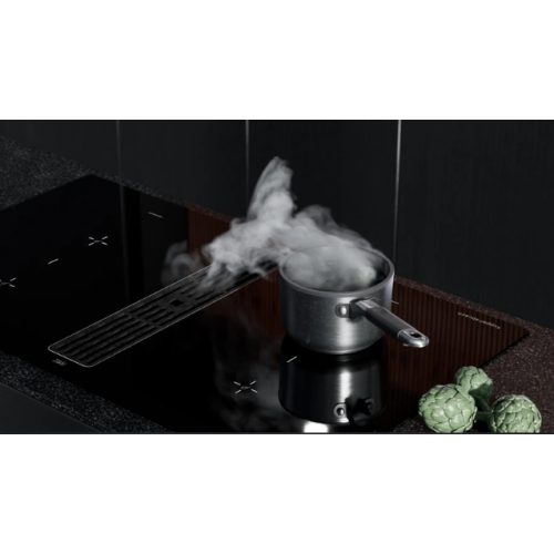 Индукционная варочная поверхность с вытяжкой Kuppersbusch KMI 12850.0 SR-S Black Velvet