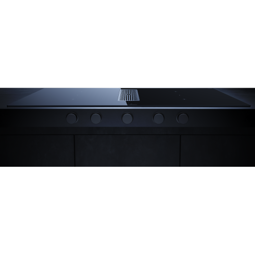 Индукционная варочная поверхность с вытяжкой Kuppersbusch KMI 9850.1 SR-E Black Chrome