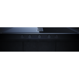 Индукционная варочная поверхность с вытяжкой Kuppersbusch KMI 9850.1 SR-E Silver Chrome