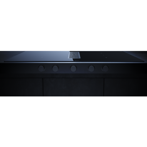 Индукционная варочная поверхность с вытяжкой Kuppersbusch KMI 9850.1 SR-E Silver Chrome