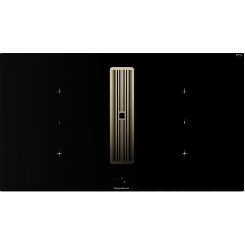 Индукционная варочная поверхность с вытяжкой Kuppersbusch KMI 9850.1 SR-S Gold