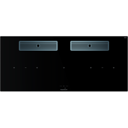 Индукционная варочная поверхность с вытяжкой Kuppersbusch с чёрными ручками KMI 12850.0 SR-S Stainless steel