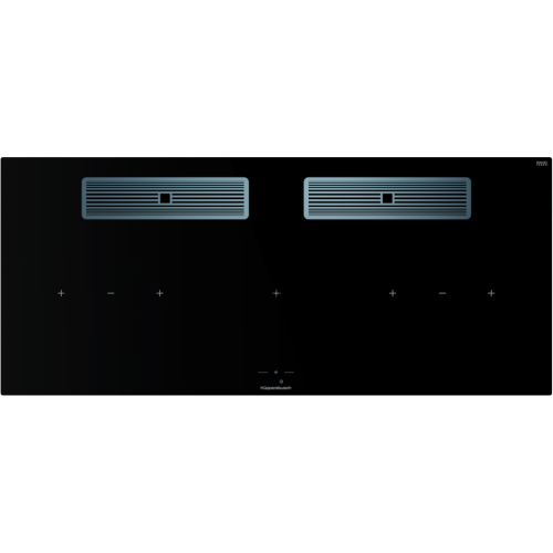 Индукционная варочная поверхность с вытяжкой Kuppersbusch с чёрными ручками KMI 12850.0 SR-S Stainless steel