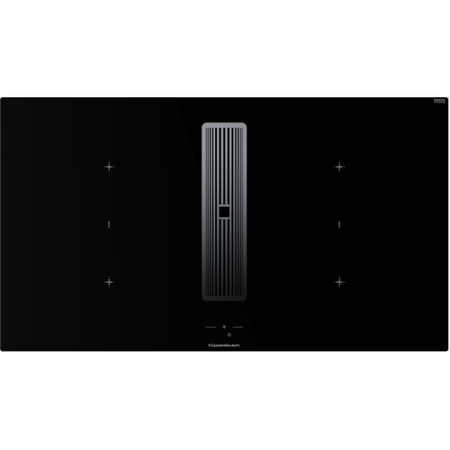 Индукционная варочная поверхность с вытяжкой Kuppersbusch с ручками из нержавеющей стали KMI 9850.1 SR-E Stainless steel