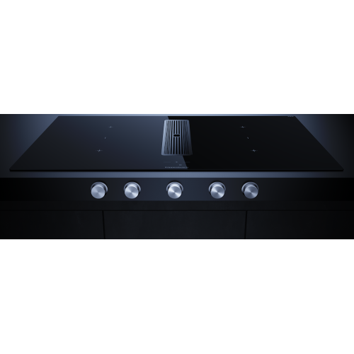 Индукционная варочная поверхность с вытяжкой Kuppersbusch с ручками из нержавеющей стали KMI 9850.1 SR-E Stainless steel