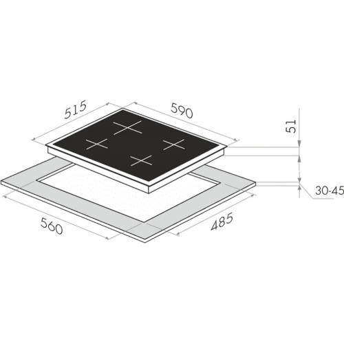Газовая варочная панель MAUNFELD EGHG.64.2CBGI/G