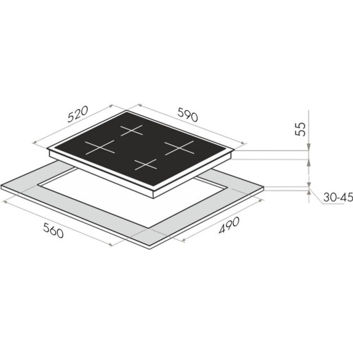 Индукционная варочная панель MAUNFELD EVI.594-BK