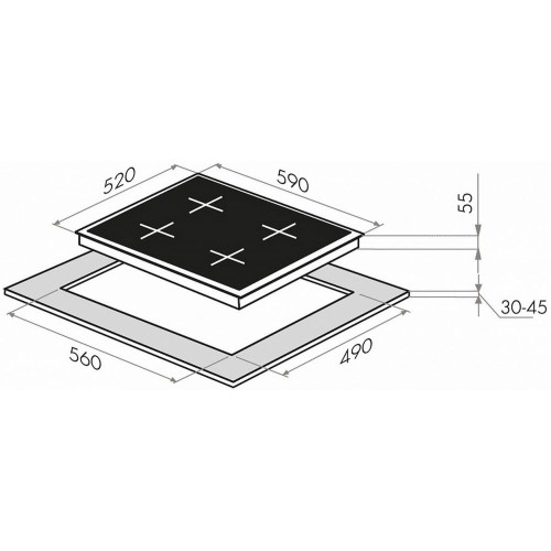 Индукционная варочная панель MAUNFELD EVSI594FL2SBK