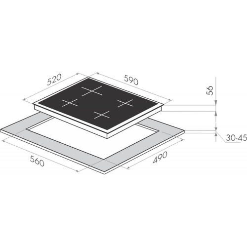 Индукционная варочная панель MAUNFELD MVSI59.4HZ-BK