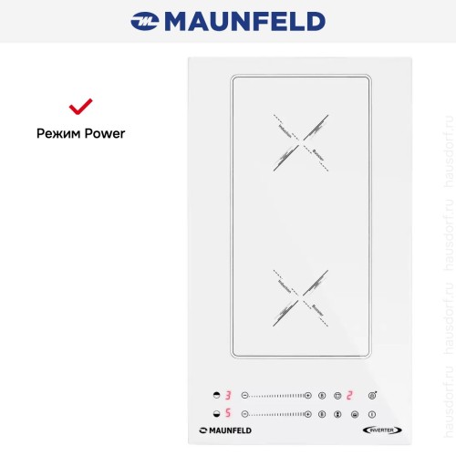 Индукционная варочная панель Maunfeld CVI292S2BWHA Inverter