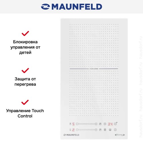 Индукционная варочная панель Maunfeld CVI292S2FWH Inverter