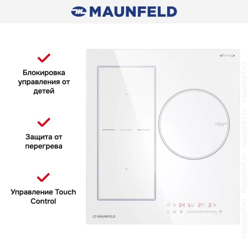Индукционная варочная панель Maunfeld CVI453SBWH Inverter
