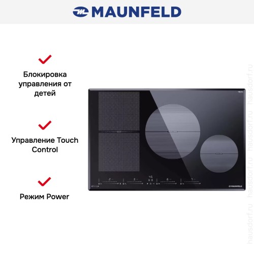 Индукционная варочная панель Maunfeld CVI804SFBK LUX Inverter