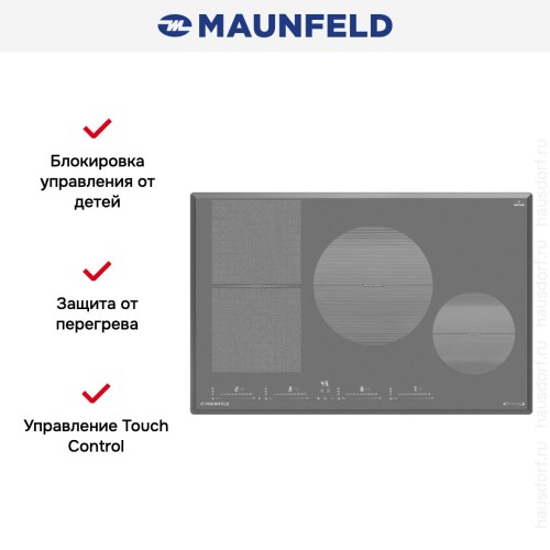 Индукционная варочная панель Maunfeld CVI804SFLGR Inverter
