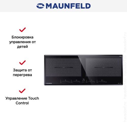 Индукционная варочная панель Maunfeld CVI904SFLBK LUX Inverter