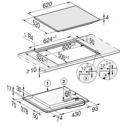 Индукционная панель конфорок с сенсорным управлением Miele KM7465 FL